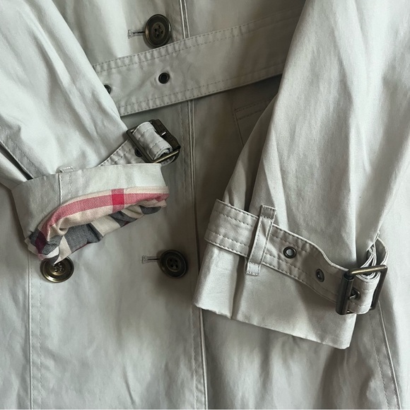 Burberry Brit Reymoor Quilted Vest Liner Removable Hooded Check Trench in size 8 - Picture 9 of 17